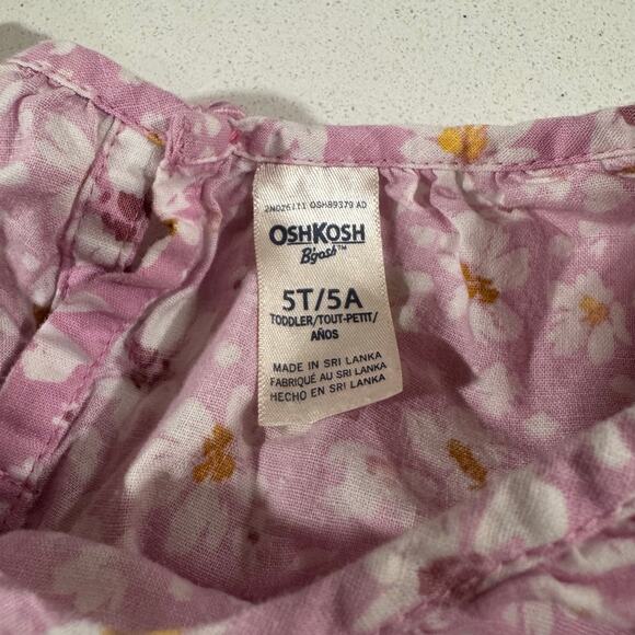 OshKosh Toddler Girl 5T Pink Floral Dress - Picture 3 of 6